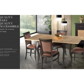 Tavolo intagliato  L.100 P.100 H.80 (aperto L.180 P.100)