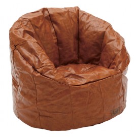 Poltrona ecopelle marrone  L.80 H.57 P.78