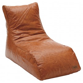 Poltrona ecopelle marrone    L.140 H.73 P.72