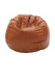 Pouf ecopelle marrone  L.85 H.45 P.80