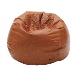 Pouf ecopelle marrone  L.85 H.45 P.80