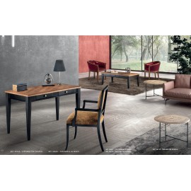 Scrittoio intarsiato con 2 cassetti L.130 P.70 H.76,5