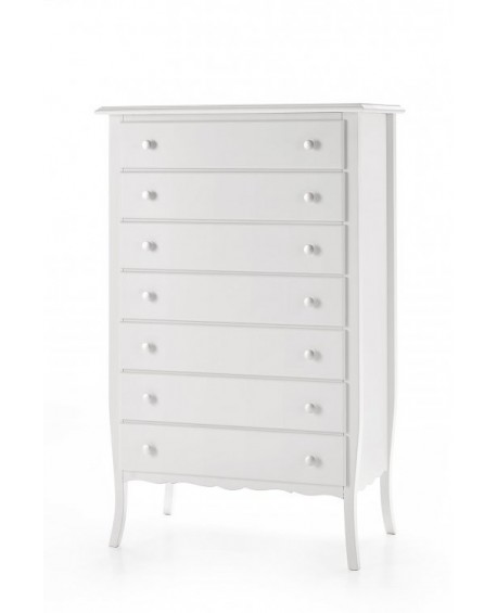 CASSETTIERA BIANCO LEGNO MASSELLO