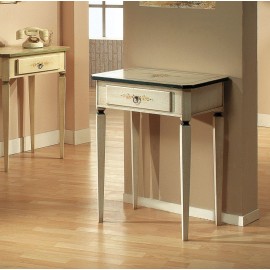 TAVOLINO DECORATO PORTA TELEFONO CONSOLINA