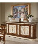 credenzone in legno massello decorato a mano