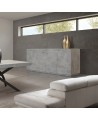 CREDENZA MADIA 4 ante ammortizzate 180x50 finitura grigio cemento