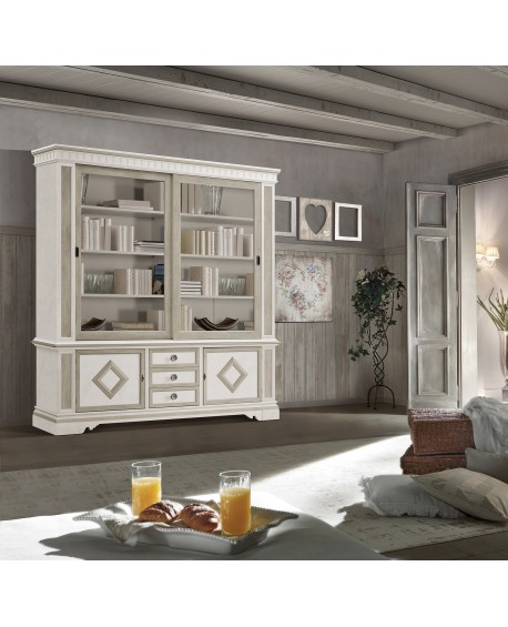 Libreria 2 ante scorrevoli                       L.210 P.44 H.221