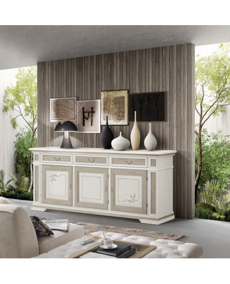 Credenza L.220 P.52 H.93 legno massello vari colori vari decori