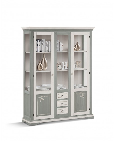 Vetrina 2 ante con cassetti L.151 P.42 H.194