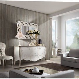 Credenza 2 Porte 3 Cassetti                  L.200 P.60 H.98 (senza rilievo)