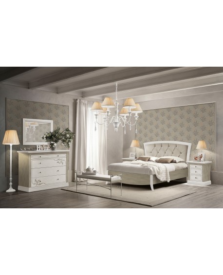 Letto Matrimoniale con testata da imbottire          L.190 P.210 H.129    MDF