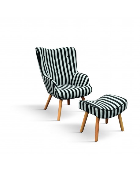 POLTRONA CON POGGIAPIEDE