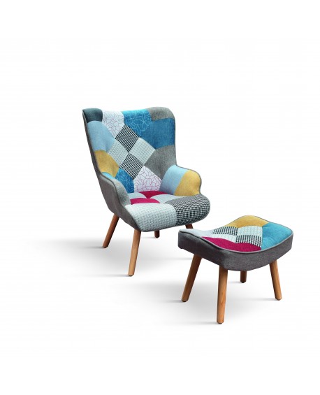 POLTRONA CON POGGIAPIEDE