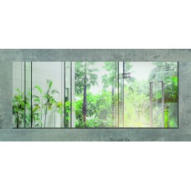 Specchiera 177x86 finitura grigio cemento