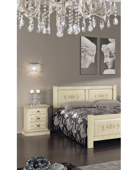 COMODINO LEGNO DECORATO A MANO