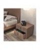 comodino legno massello