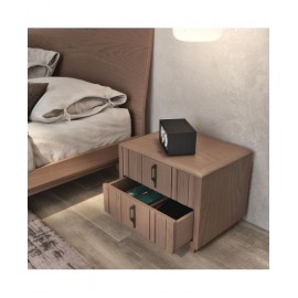 comodino legno massello