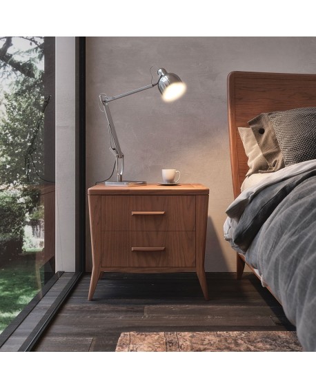 comodino legno massello