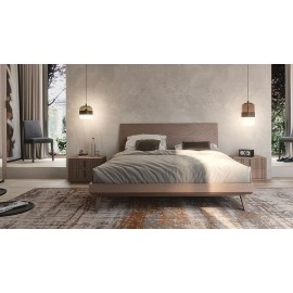 Letto con testata legno (rete 160x200 esclusa)