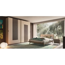 Letto con testata imbottita (rete 160x200 esclusa)