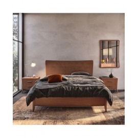 Letto con testata legno (rete 160x200 esclusa)