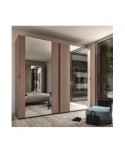 Armadio ante specchio legno massello