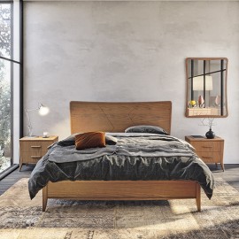 Letto con testata legno (rete 180x200 esclusa)