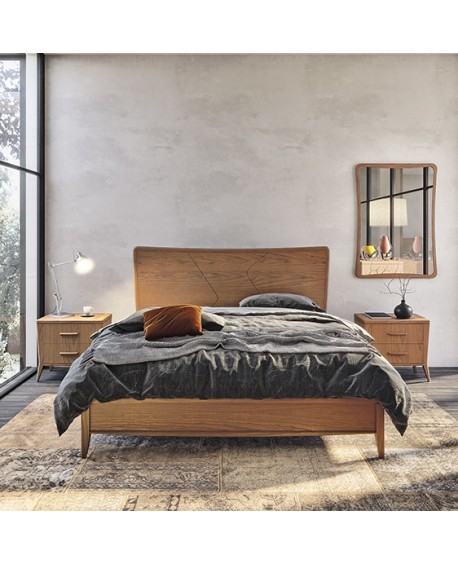 Letto con testata legno (rete 180x200 esclusa)