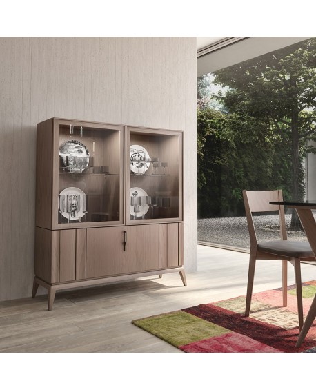 Vetrina/Dispensa 2 ante base con apertura verso il basso legno massello