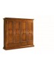 ARMADIO 4 ANTE 4 CASSETTI LEGNO MASSELLO L 235 P 60 H 217