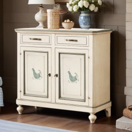 CREDENZA DECORATA A MANO IN LEGNO - DECORATA COME FOTO