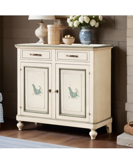 CREDENZA DECORATA A MANO IN LEGNO - DECORATA COME FOTO