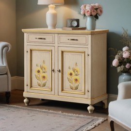 CREDENZA DECORATA A MANO IN LEGNO - DECORATA COME FOTO