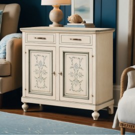 CREDENZA DECORATA A MANO IN LEGNO - DECORATA COME FOTO