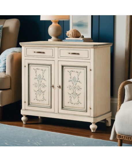 CREDENZA DECORATA A MANO IN LEGNO - DECORATA COME FOTO