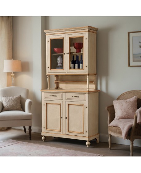 CREDENZA DECORATA A MANO IN LEGNO - DECORATA COME FOTO