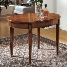 tavolo ovalino noce legno massello L110X80H80 VARI COLORI ALLUNGABILE A 230