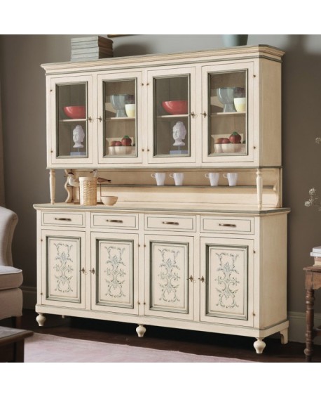 CREDENZA VETRINA BASE + ALZATA