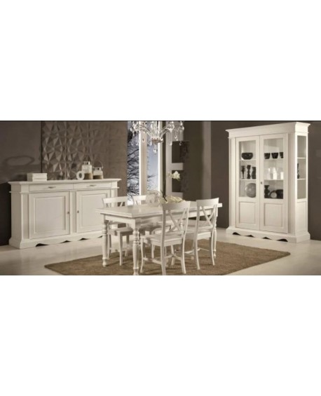 SALA COMPLETA CREDENZA E VETRINA