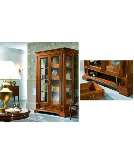 VETRINA 2 PORTE CON SEGRETI E 1 CASSETTO L.142 P. 49 H.210