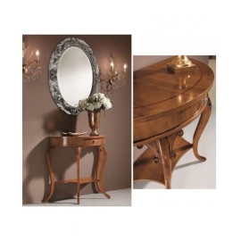 CONSOLLE SAGOMATA , CAPPETTE E PIANO LISCIO CON FILETTO L.84 H.82 P.41