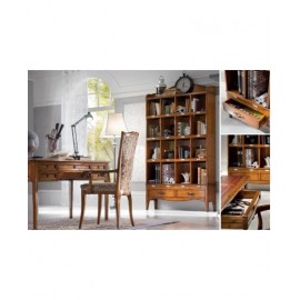 libreria con 2 cassetti legno massello l 122 p 31 h 219