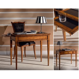 scrittoio legno massello 5 cassetti e 2 tirelle l 142 p 70 h 78