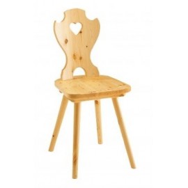 Sedia in pino massiccio curva Cuore 47x39 h 87