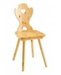 Sedia in pino massiccio curva Cuore 47x39 h 87