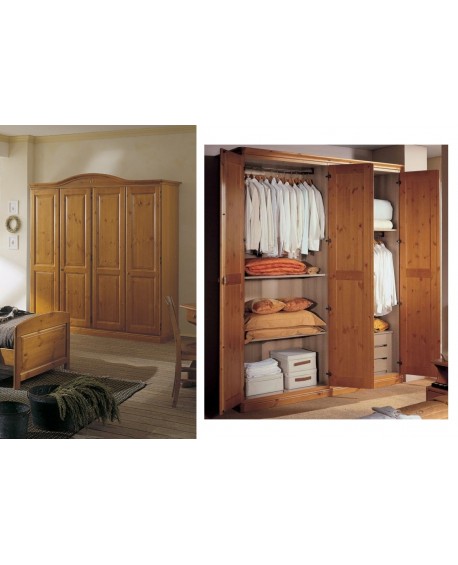 Armadio 3 porte in pino massiccio
