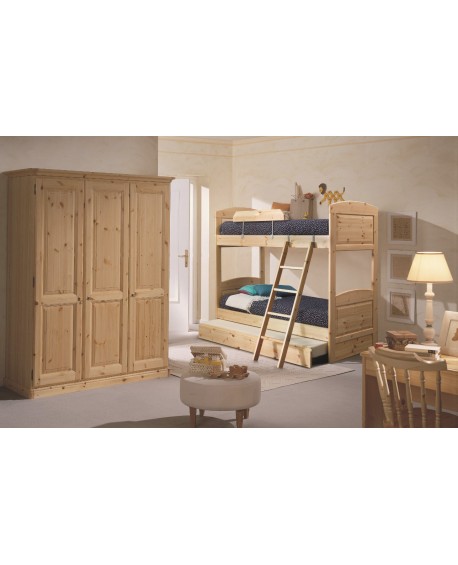 Armadio 3 porte in pino massiccio