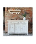Credenza legno massello 3 ante shabby chic