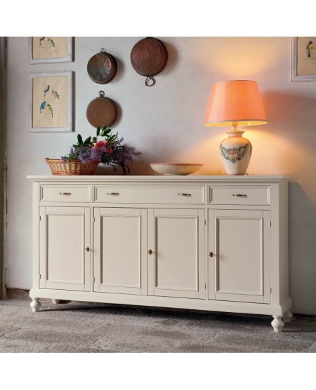 credenza legno massello 4 ante