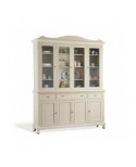 credenza base alzata vetrina legno massello